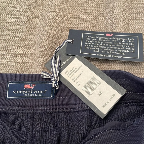 NWT $68 Vineyard Vines Navy Blue Shorts Sweatpants Shorts - Picture 5 of 15